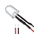 thumbnail image 1 of Unique Bargains Prewired LED Light 10mm Blue LED Pre Wired Lights Emitting Diodes DC 12V 20mA, 1 of 4