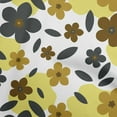 thumbnail image 1 of oneOone Tissu en Coton Flex Jaune Floral pour Robe Tissu Imprimé au Mètre 40 Pouces de Large, 1 of 4