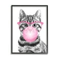 thumbnail image 5 of Stupell Industries Adorable Cat Bubble Gum Pink Glasses Monochrome Illustration , 24 x 30, Design by Annalisa Latella, 5 of 5