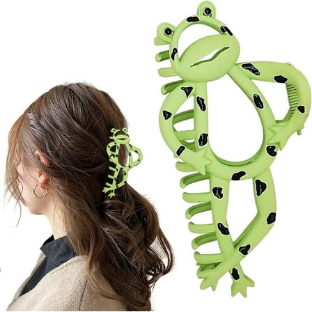 Hairpin Clips - Frog Shape Hair Clamps Clips - Hair Strong Hold Grips Accessories for Thin Thick Curly Hair, Portable Claw Hair Clips Birthday Gift for Women