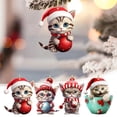thumbnail image 2 of 1Set Cat Christmas Hanging Ornament Acrylic Christmas Ornament Festive Acrylic For Holiday Home Decor (Color8), 2 of 9
