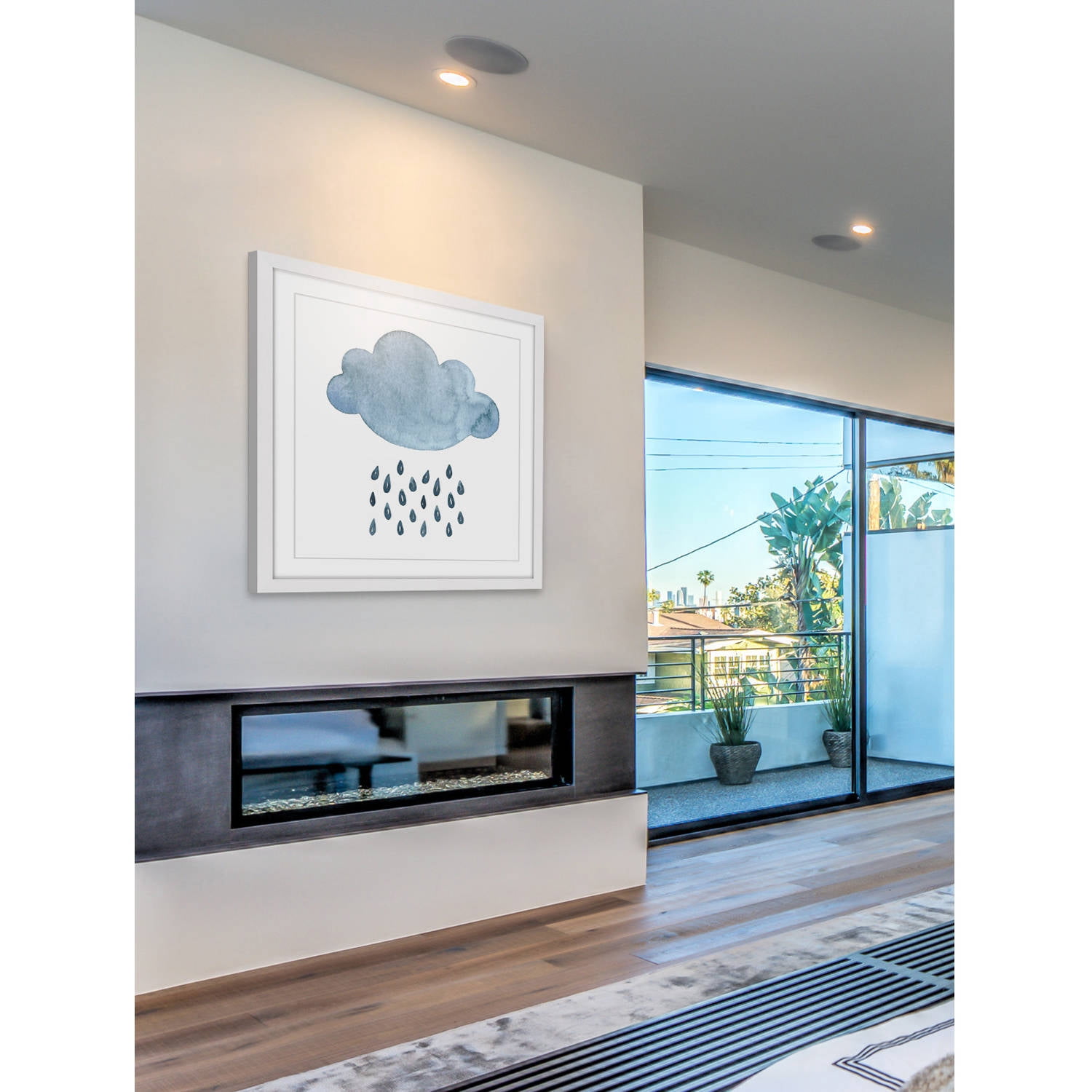 Marmont Hill "Blue Cloud" by Diana Alcala Framed Painting Print