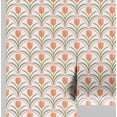 thumbnail image 6 of S4Sassy Peel & Stick Vinyl Wallpaper, Chic Tulip Arch Print Wallpaper Contact Paper Waterproof - Orange, 25"x120", Textured Finish, Wall Covering for Home Decor in Bedrooms, Renter Spaces, Cabinets, 6 of 6