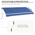 thumbnail image 6 of Outsunny 12' x 10' Manual Retractable Awning Outdoor Sunshade Shelter for Patio, Balcony, Yard, with Adjustable & Versatile Design, Dark Blue, 6 of 10