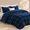 Buffalo Blue-King, variant on Flannel Ginghamforter Set King 3 Tan Bedding