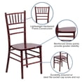 thumbnail image 3 of Bowery Hill 36.25''H Transitional Wood Chiavari Dining Chair in Mahogany, 3 of 8