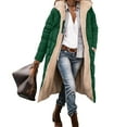 thumbnail image 4 of Dwralegc Womens Long Puffer Jacket Long Sherpa Lined Jackets Oversized Reversible Fleece Outerwear Shearling Fleece Jacket Puffer Overcoats Winter Fashion Coats Dark Green 2XL, 4 of 4