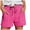 Hot Pink, variant on YUDTA Summer Women's Linen Shorts Elastic Waist Casual Comfy Lightweight Breathable Relaxed Fit Cropped Shorts Pocket