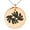 Rose, variant on Stainless Steel Aztec Peace Rune Engraved Small Medallion Circle Charm Pendant Necklace