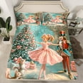 thumbnail image 2 of Manfei Girly Pink Princess Twin Sheet Sets, Christmas Nutcracker Royal Guarder Twin Fitted Sheet, Dreamy Fairy Tale Flat Sheet, Ultra Soft Home Decor, 3pcs, 2 of 7