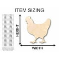 thumbnail image 2 of Unfinished Wood Hen Chicken Shape - Farm Animal - Craft - up to 46" DIY 16" / 3/4", 2 of 5