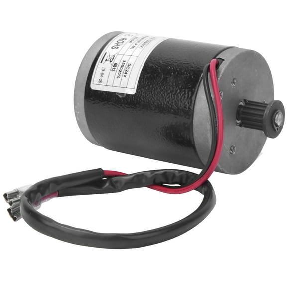 Brush Motor, Aluminum Alloy 24V Synchronizing Wheel Motor, Metal Belt Pulley for Electric Scooters Electric Bicycles