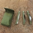 thumbnail image 3 of Pieces - Stainless Steel Folding Cutlery for Camping, Picnic, Knives, Forks, Spoons (Army Green), 3 of 5
