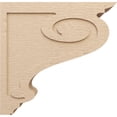 thumbnail image 3 of 9"W x 36"D x 36"H Thin Scroll Rough Cedar Woodgrain TimberThane Corbel, Primed Tan, 3 of 6