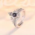 thumbnail image 3 of 100 Languages I Love You Romantic Gift Ring Two In One Diamond Ladies Jewelry, 3 of 9