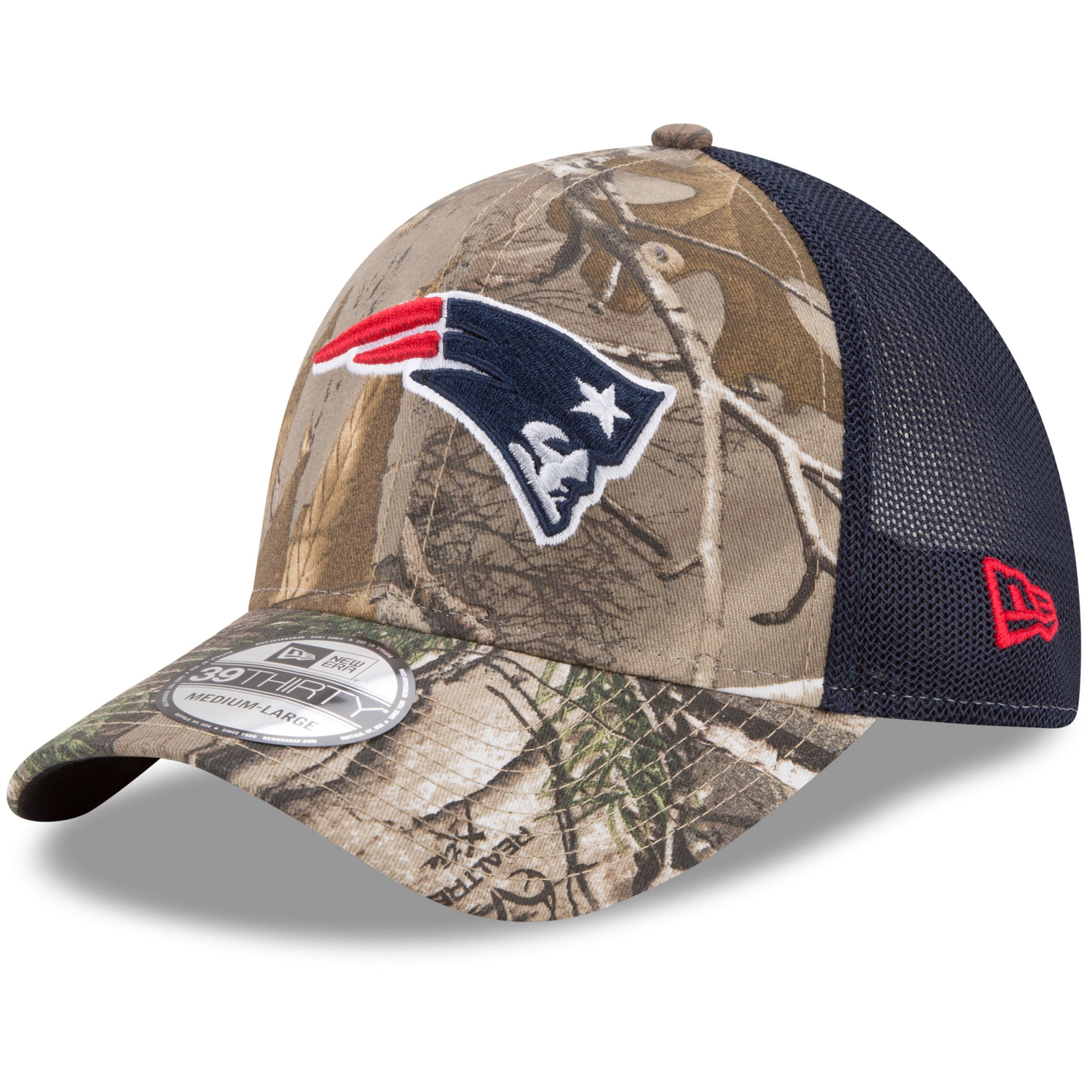 New England Patriots camo One Size New Era Adjustable Trucker Cap 