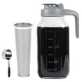 thumbnail image 1 of Xylanor Jarra para cafetera de cerveza fría, 64 onzas de vidrio resistente de boca ancha, tarro de masón con boquilla para verter tapa hermética con filtro infusor de acero inoxidable para café helado, 1 of 5
