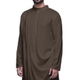 thumbnail image 4 of Atasi Long Sleeve Men Kurta Rayon Slub Solid Casual Clothing Partywear, 4 of 7