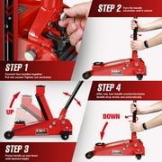 JACK BOSS Floor Jack 3 Ton Capacity Fast Lift Service Jack Steel Heavy Duty Hydraulic Car Jack