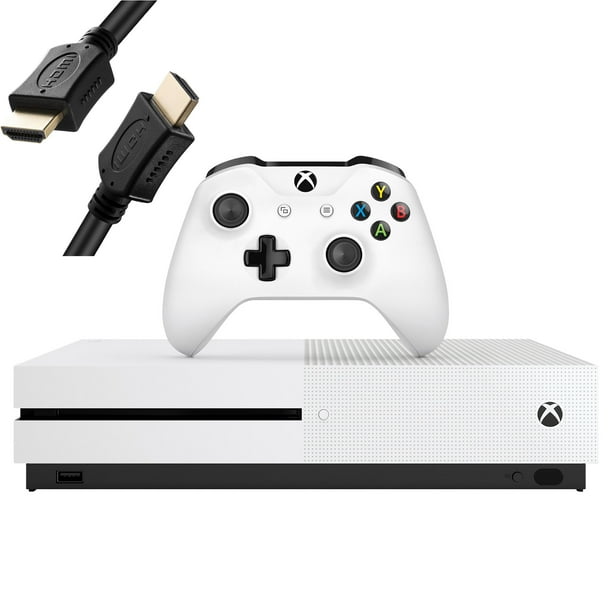 Microsoft Xbox One S 1TB Console - White - with 1 Xbox Wireless Controller  - 4K Ultra Blu-ray and 4K Video Streaming - Family Christmas Holiday Gaming  