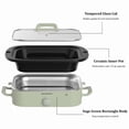 thumbnail image 7 of MAGNIFIQUE 4 Qt Rectangle Manual Slow Cooker with Ceramic Stoneware & Glass Lid,Olive, 7 of 7