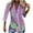 Purple, variant on Ichuanyi Women Fashion Floral Flower Print Irregular Shirt Casual Long Sleeve Solid Color V-neck Tops