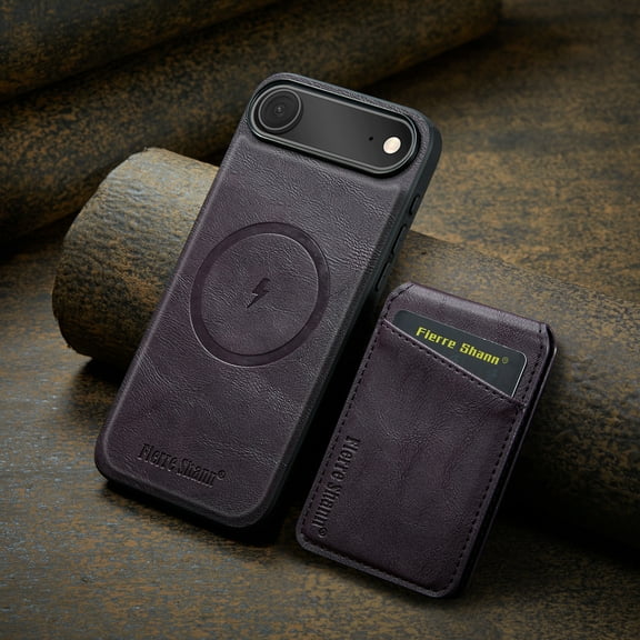 ELEHOLD Wallet Case for iPhone Air, RFID Leather Case with Kickstand and Card Holders, Shockproof TPU Protective Cover,Purple