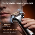 thumbnail image 3 of MAXGROOM Electric Foil Shaver for Men, 3D Floating Precision Blades 0.005cm Close Shave, IPX7 Waterproof Cordless Razor & Beard Trimmer, USB-C Charging with LED Display, 3 of 8