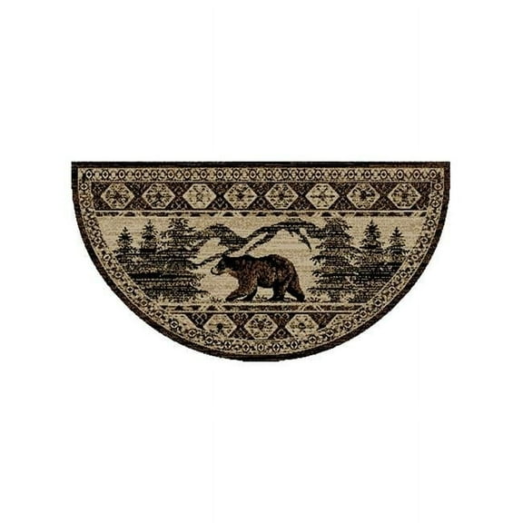 Mayberry Rug AD6213 2X4WD 2 ft. x 3 ft. 8 in. Wedge American Destination Foothills Area Rug, Brown