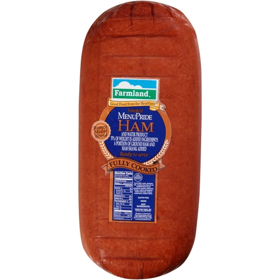 Farmland Bronze Medal Menu Pride Flat Smoked Buffet Ham and Water, 9/11 Piece -- 2 per case.