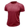 thumbnail image 4 of JoveMarine Mens T-Shirts Crew Neck Casual - Basic Tees Short Sleeve Color Gym Tops, Shirts for Men Pure Cotton Summer Top, Mens Shirts for Workout,Wine XL, 4 of 5