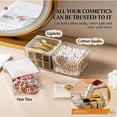 thumbnail image 3 of Transparent Qtip With Lid Elegant Acrylic Swab Organizer For Bathroom Bedroom Vanity Office Desk, 3 of 8