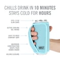 thumbnail image 3 of Host Stay-Chill Double Walled Slim Can Cooler for Beers, Sodas, Ice Blue, 3 of 7