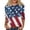 Z1Red, variant on Womens Glitter Print T-Shirt Crewneck 3/4 Sleeve Summer Tops 4th of July Independence Day Shiny Casual Fashion Tee