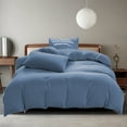 thumbnail image 2 of Maplenight Premium All-Season 4-Piece Full Size Sheet Set, Cooling Bed Sheets for Hot Sleepers - 98% Cotton, Skin-friendly, Soft, Easy Wash, Solid Colors Blue, 2 of 8