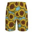 thumbnail image 6 of Naloa Sunflowers Men's Beach Shorts, Surfing shorts, Swim trunks, Quick Dry Swim Trunks for Surfing Beach Fun - X-Large, 6 of 9
