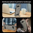 thumbnail image 5 of Magnetic for Google Pixel 9a PU Leather Case, Compatible with Magsafe, Built-in Invisible Stand, Premium Ultra Slim Adjustable Kickstand Protective Phone Case for Google Pixel 9a, Gray, 5 of 6
