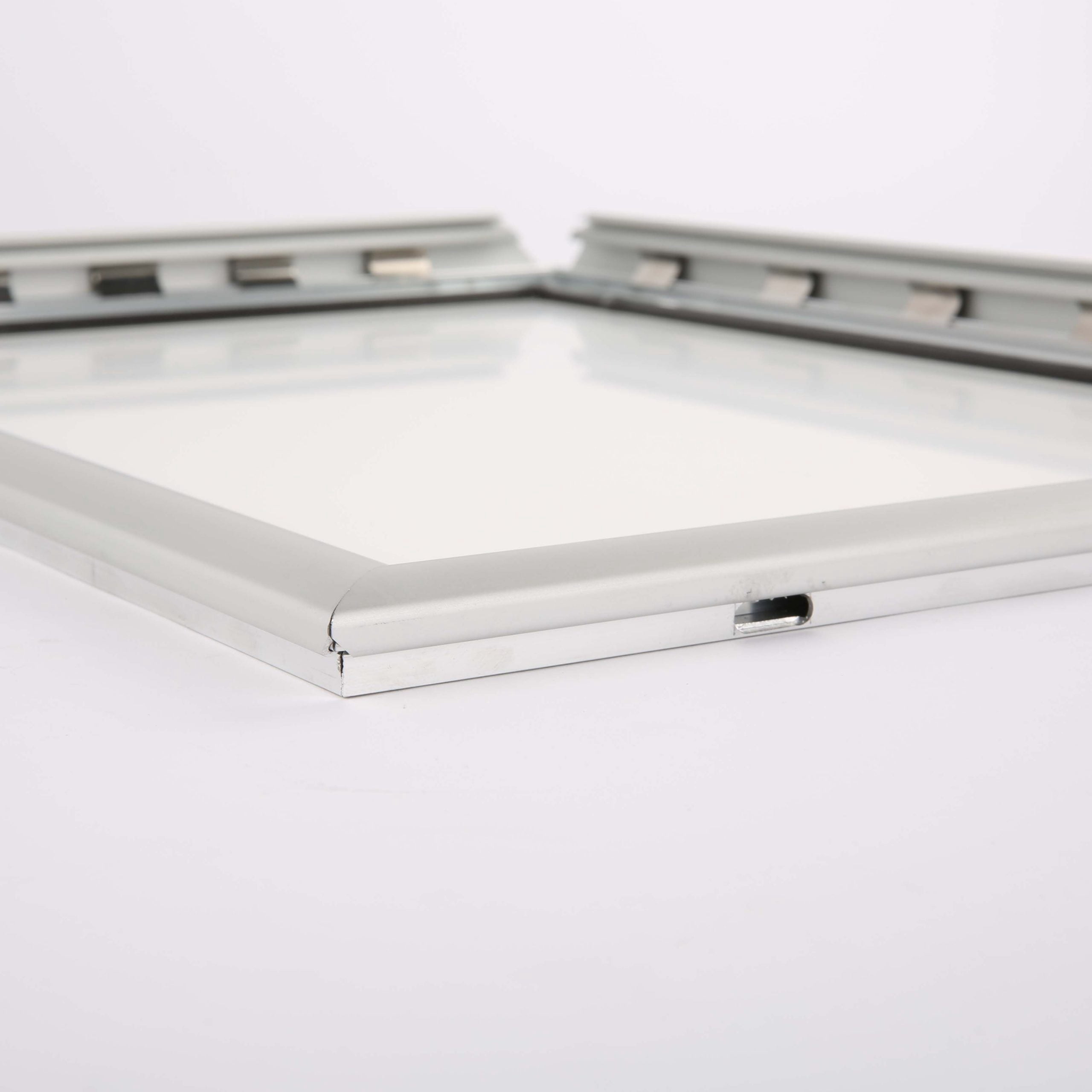 Weatherproof Snap Poster Frame 18x24 Inch Silver 1" Aluminum Profile Front Loading Wall Mounting