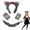 Color-3Pcs, variant on Animal Wolf Costume Accessory Set,Cute Animal Werewolf Ears Tail and Gloves Cosplay Costume,Halloween Big Bad Wolf Outfit
