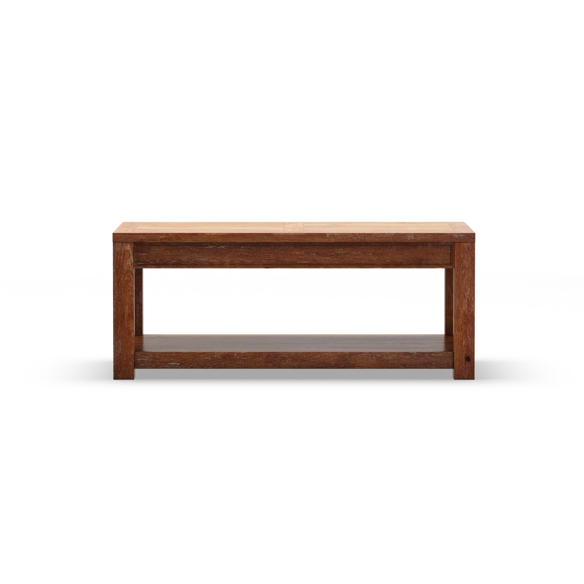 Furniture of America Keller Country Lower Shelf Coffee Table, Oak