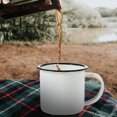 thumbnail image 3 of 2 Pcs Enamel Shot Glass Set Mini Camping Mug Metal Travel Coffee Cup, 3 of 6