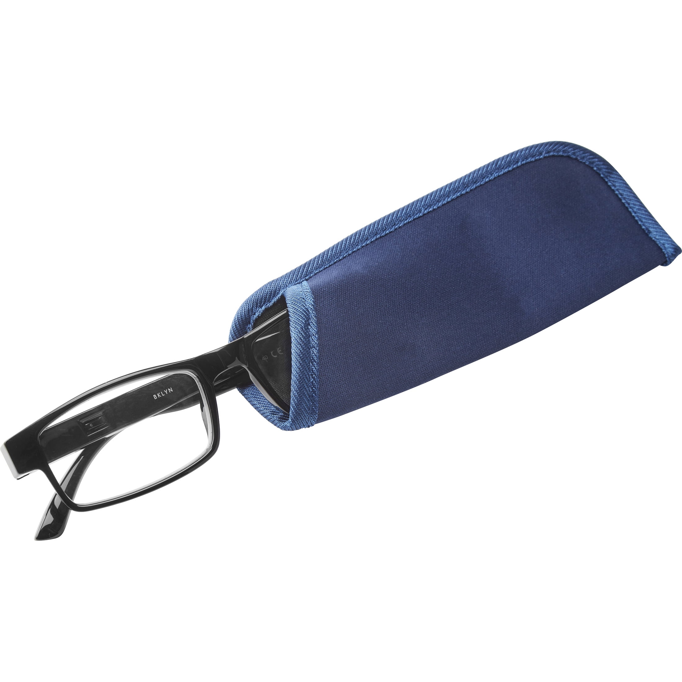 Bklyn, Sumner +1.50, Adult, Mens, Rectangle Plastic Reading Glasses & Pouches Value Pack , 2 Ea