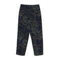 thumbnail image 3 of Lsque Copper-Gold Gloss Outline Rose Print Women's Pajama Pants, Lounge Pant - Comfortable Home Wear,Elastic Waistband, Stylish Design-Large, 3 of 9