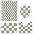 thumbnail image 6 of Net Sage Green Grid Plaid Minimalist Shower Curtain Set 4PCs with Non-Slip Rugs,Toilet Lid Cover and Bath Mat,Bathroom Decoration 71x71 Inch with Hooks, 6 of 6