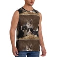 thumbnail image 2 of Haiem Men's Cat Family Print Tank Tops Summer Sleeveless Cut Off Workout T-Shirts Fitness Vest Athletic Undershirts-Small, 2 of 8