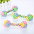 thumbnail image 4 of SPRING PARK New Dog Puppy Pet Cotton Chew Tug Knot Braided Bone Rope Bone Doggie Playing Toy, 4 of 7