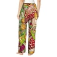 thumbnail image 3 of Xecao Bright Mushrooms Women's Straight Lounge Pajama Pants: The Epitome of Relaxed Sleepwear, 3 of 9