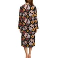 thumbnail image 3 of FKELYI Red Rose Skull Sunflower Print Fall Zipper Front Robes Nightgowns Women's Sleepwear Dress with 2 Pockets Comfy Housecoat Nightwear Dress Long Sleeve Loungewear, 2XL, 3 of 6