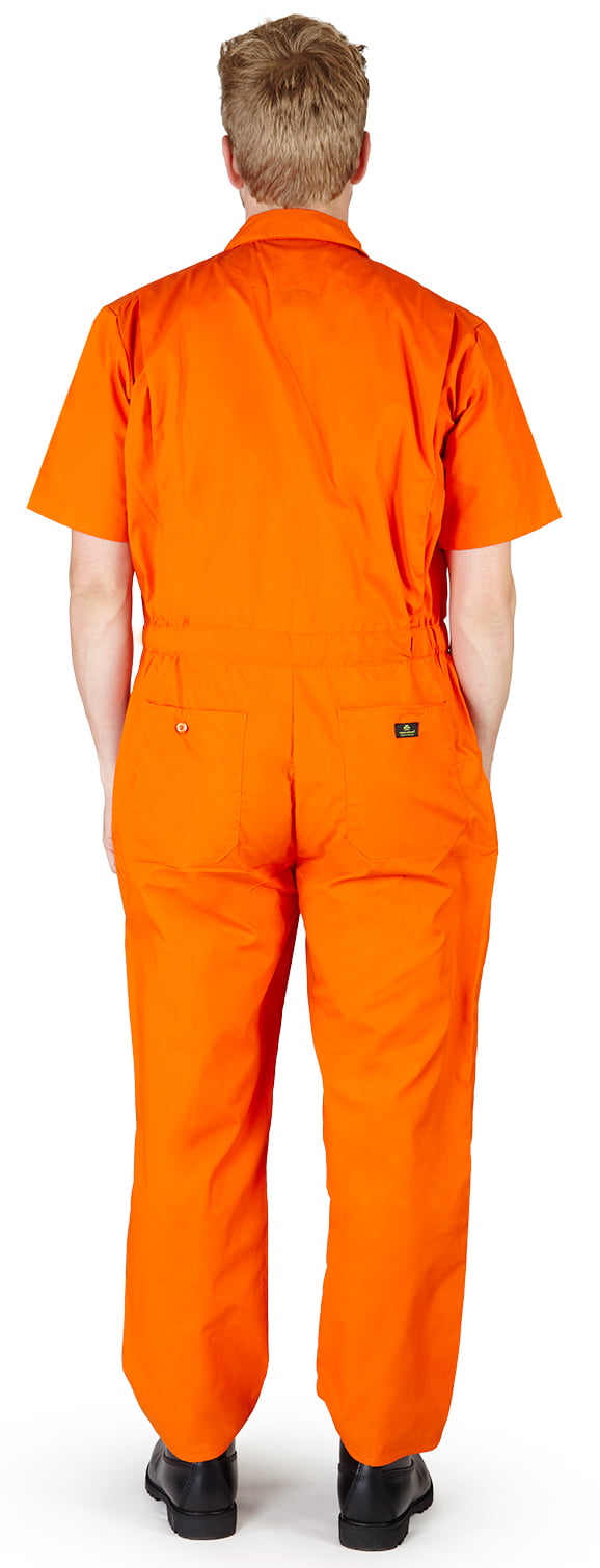 Orange Marshall Marshal adult overalls custom printed coveralls workwear  boiler suit