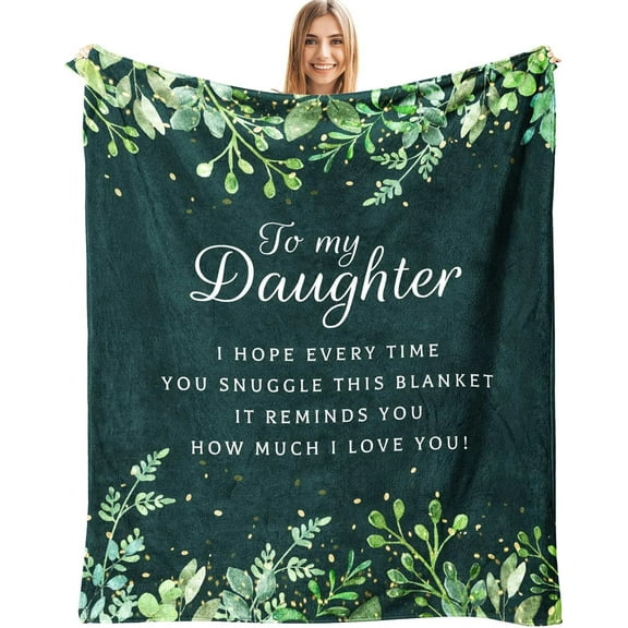 Gifts for Daughter, Best Christmas Daughter Gifts from Mom Dad Throw Blanket 50''X60'', Birthday Gifts for Daughter Adult, Unique Daughter Xmas Gifts Ideas, to My Daughter Blanket from Mother Father